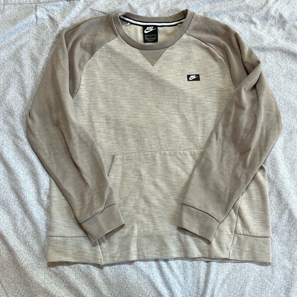 Beige/Gray Nike Crewneck